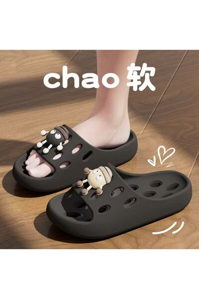 hanzhi Bathroom Slippers Unisex PVC Non Slip Quick Dry Hollow