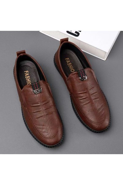 hanzhi Men Leather Shoes Soft Sole EVA Casual