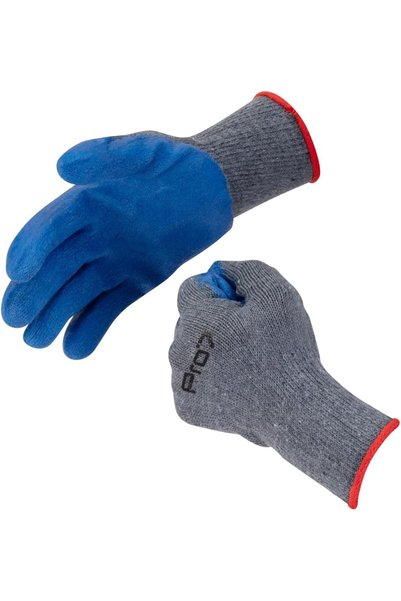 Pro7 Lawazim Gloves - 1 Pair, 70g - Rubber Palm-Coated Work Gloves with Wrist...