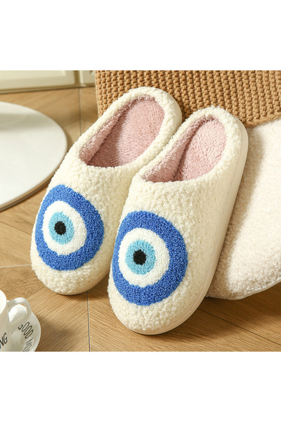 hanzhi Sasaki House Plush Slippers Mushroom Heart Warm Indoor