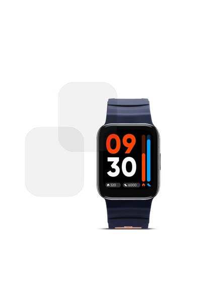 COMANDO Set of 2 x Film compatible with Realme Watch 3, Shield Full Glue, Sil...