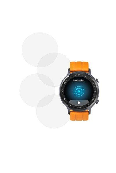 COMANDO Set of 4 x Film compatible with Realme Watch S, Shield Full Glue, Sil...