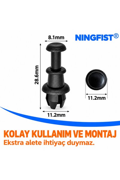 Volkswagen 2 Adet - VW Volkswagen, Audi, Seat, Skoda Uyumlu Bagaj Pandizot Askı Pim Klipsi Aparatı - 1M6 867 574 A Orijinal