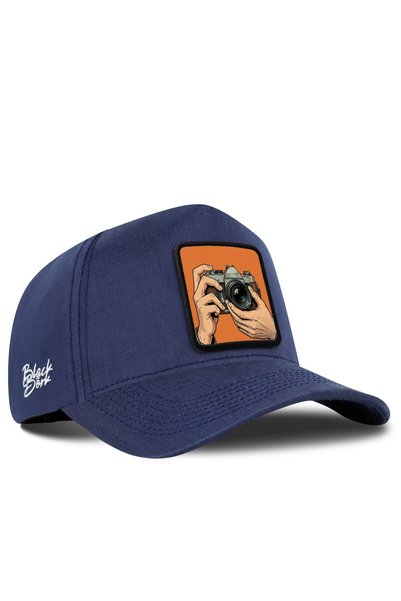 BlackBörk Navy Blue Cordura Baseball Cap with Photographer's Logo
