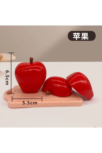 hanzhi Kids Plastic Food Cut Toy Pizza Fruit - Apple [abs material]