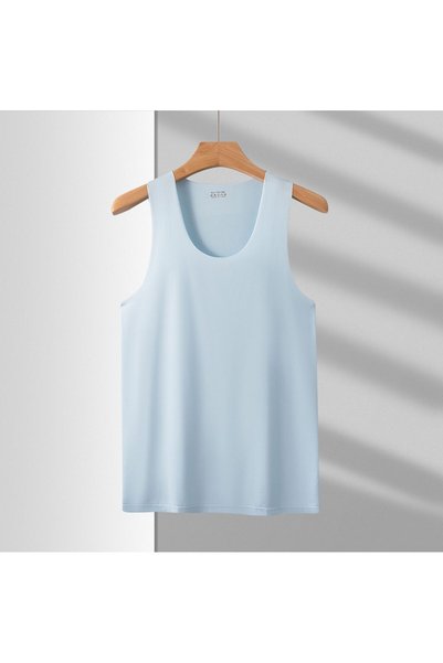 hanzhi Men Vest Ya San Hua Ice Crewneck Wide Shoulder