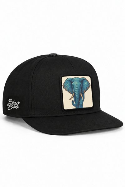 BlackBörk Șapcă neagră de hip-hop cu logo-ul Fil