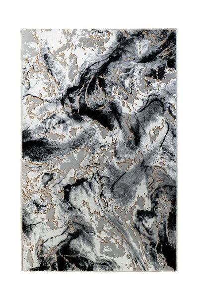 KARACAHAN Covor SOHO Marmură neagră aurie - 200 x 300 cm