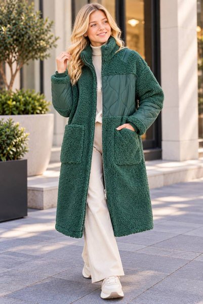 HÇ Hülya Çelik KİDSWEAR 2018 Palton din pluș pentru femei