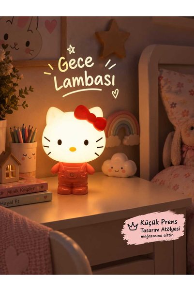Yağmur KIZ ÇOCUK ODASI GECE LAMBASI HELLO KİTTY MODEL PEMBE RENK DEKORATİF ODA IŞIĞI AYDINLATMA DEKOR