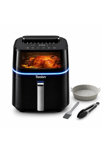 taoisn Air Fryer, 6L Capacity, 1700W, Digital Touch Screen, Viewing Window, 8...