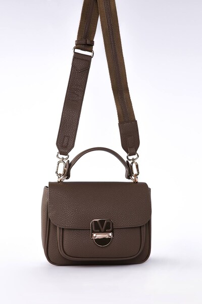 Levidor Thick woven strap crossbody bag, khaki