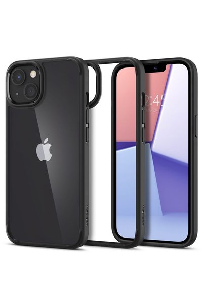 Spigen Husă pentru telefon, Spigen, iPhone 13, negru;transparenta
