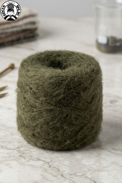 Göçer İplik Since Haki Moher 100 g Knitting Yarn