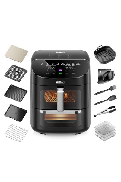 Feller mainz Feller Germany 1850W Air Fryer, 11L XL Capacity, 4x Ceramic Coat...