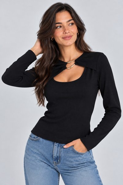 ABBRA Ženska bluza sa kopčom
