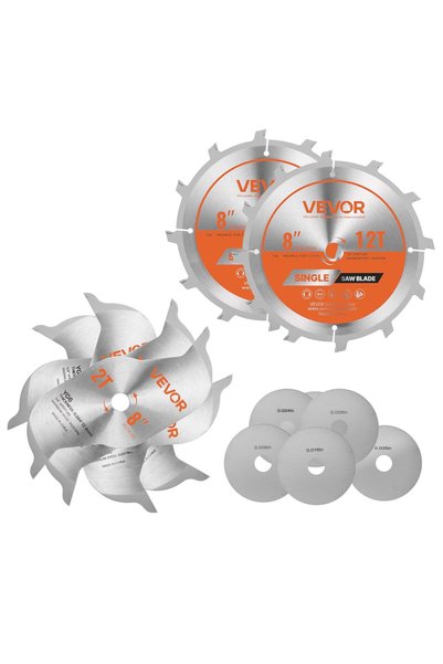 VEVOR Saw blade, Maximum speed: 6500 rpm, Model number: 203.2 mm-12TDADO, Bla...