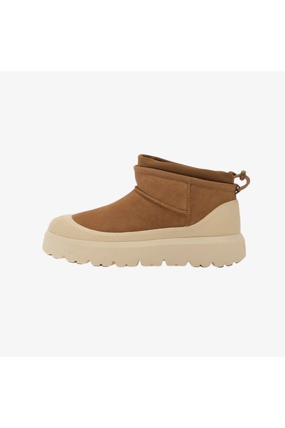UGG Κλασική Μίνι Υβριδική Μπότα για Άνετα Χτενίσματα "Chestnut Whitecap"