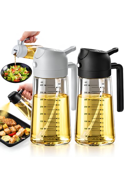NEVERMORE Set 2 Pulverizatoare de Ulei 2 in 1, 470 ml, Functie de Pulverizare...