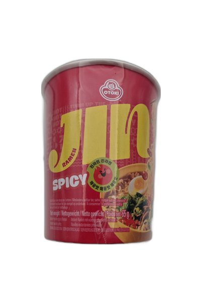 Otoki Supa instant cu taitei Jin Ramen Spicy, 2 x 65g