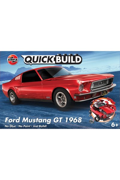 Airfix Construction set, Quickbuild, Ford Mustang Gt 1968, 45 pieces
