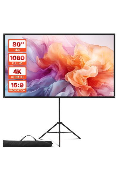 VEVOR Projection screen with stand, Color: black, Model number: SS-X80, Scree...