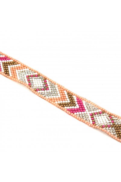 Atmosphere Fashion Decorative tape, traditional pattern with Beaded, 25 mm, p...