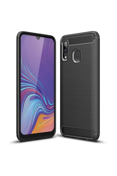 Forcell Supreme Carbon Case compatible with Samsung Galaxy A40, Precise Prote...