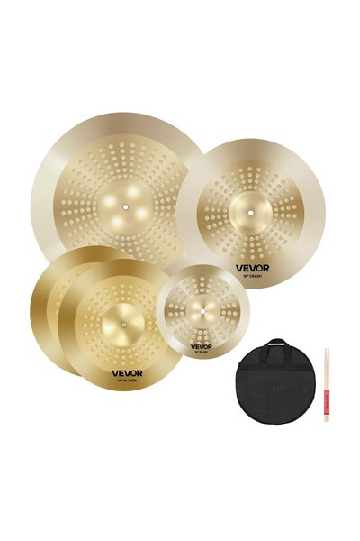 VEVOR Set de cinele, Culoare: cupru lucios, Număr de model: 4E4G, Grosime: 1 mm