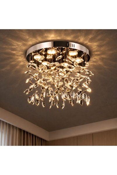 OEM Candelabru LED Cristal LLC210/400CH Rotund, 22W, Lumina Rece/Calda/Neutra...