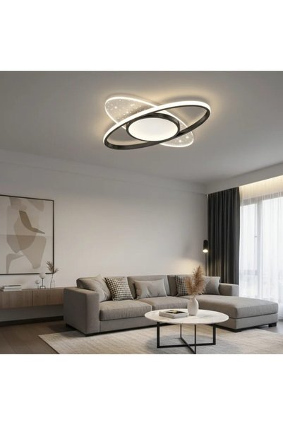 OEM Lustra LED cu telecomanda VARIO 69W, Oval, lumina Rece/Calda/Neutra, Dima...