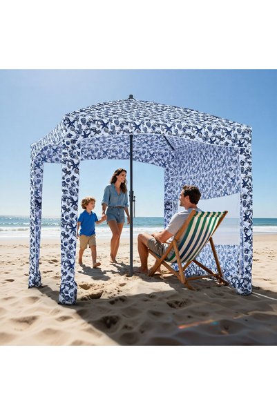 VEVOR Cabana de plajă, Dimensiuni produs: 1830 x 1830 x 2290 mm, Număr model:...