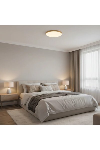 OEM Plafoniera LED SOLIS, D47cm, 70W, Lumina Rece 6000K, Auriu