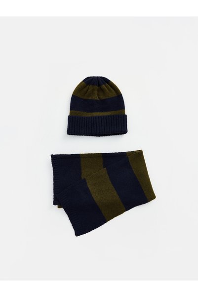 LC Waikiki Nevavm Farkıyla Lcw Accessories Navy Blue Color Block Boy's Scarf,...