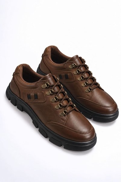 Ramer Jy1909 Carlo Lace-Up Zippered Genuine Leather Men's Casual Classic Shoe...