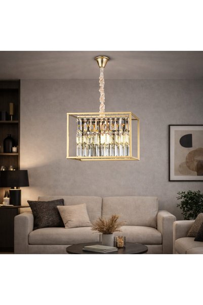 OEM Candelabru Cristal Petito, 1676/350, 3xE14, Auriu Lucios, Inaltime Reglab...