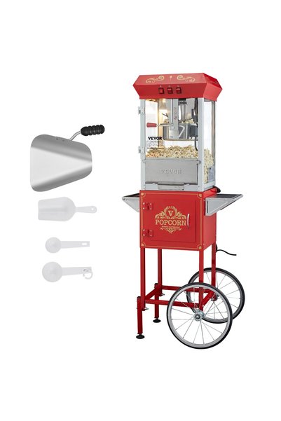 VEVOR Popcorn machine, Power: 850 W, Product dimensions: 610 x 410 x 1395 mm,...