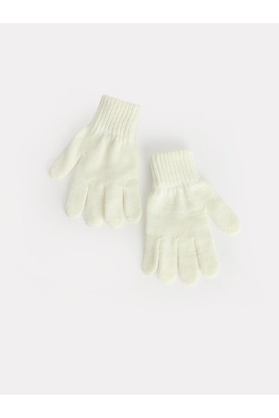 LC Waikiki Ecru Knit Plain Girls' Gloves—The NEVAVM Difference