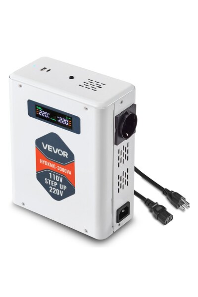 VEVOR Μετατροπέας τάσης, Τάση εισόδου: 110 V AC, 60 Hz, Τάση εξόδου: 110 V κα...