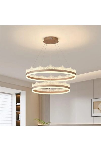 OEM Lustra LED suspendata cu telecomanda NIVALIS 126W, Cercuri 60x80cm, lumin...