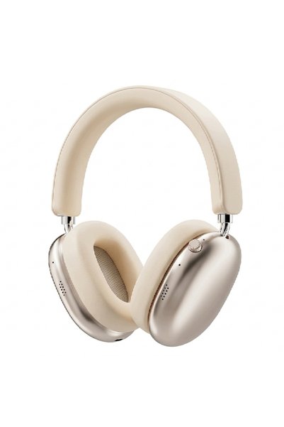 LTC Căști over-ear wireless Bluetooth cu ANC, microfon, culoare ivory, USB-C