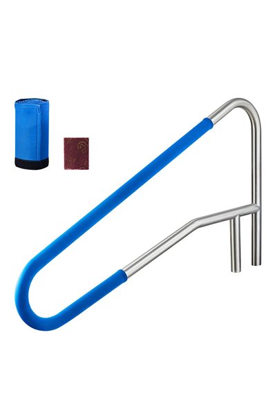 VEVOR Pool handrail, Material: 304 stainless steel, Color: Silver, Model numb...