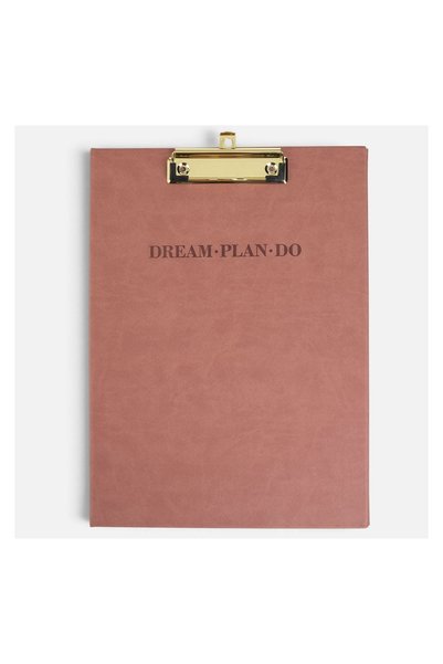 OEM Clipboard A4 din PU, nuanță bronz, cu 30 de foi, pentru notițe și organiz...