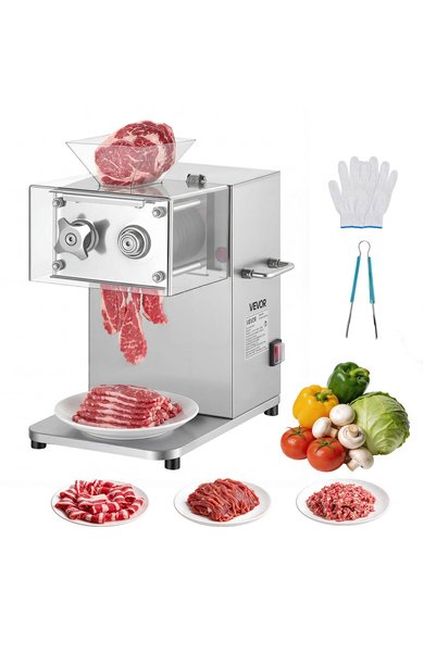 VEVOR Машина за нарязване на месо, Мощност: 850 W, Материал: неръждаема стома...