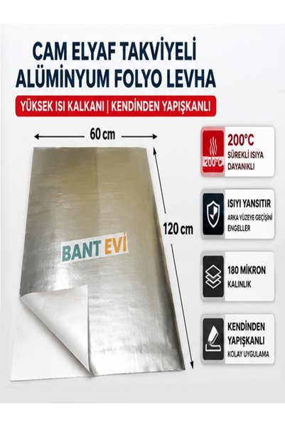 BANT EVİ طبقة من الفويل المقاوم للحرارة العالية 60x120 سم 200 ° واقي خلفي لمو...