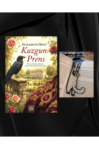 Arkadya Yayınları KUZGUN PRENS / هدية: علامة كتاب على شكل قطة متأرجحة