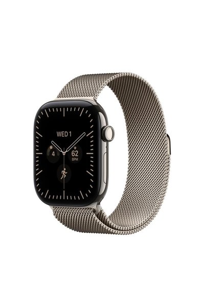 Apple Ceas Watch Seria 12 GPS + Cellular, carcasă din titan de 46 mm, curea m...