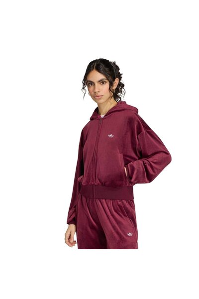 adidas KQ9252-K Ess Tt Women's Jacket, Burgundy