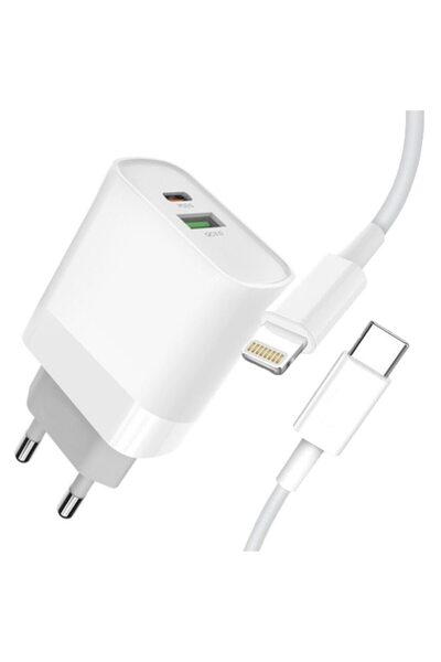 FONIX iPhone compatible network charger, Fast Charge, USB-C to Lightning cabl...