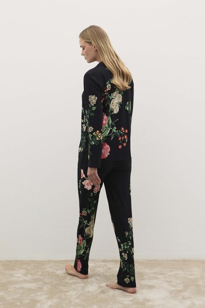 Anıl Women's Long-Sleeve Shirt and Pants Set 11909